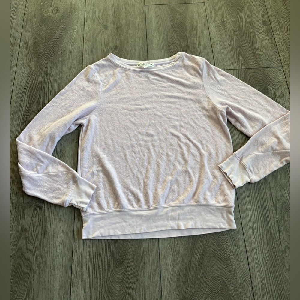 Wild fox sweater  brand new with no tags; color light purple, very soft